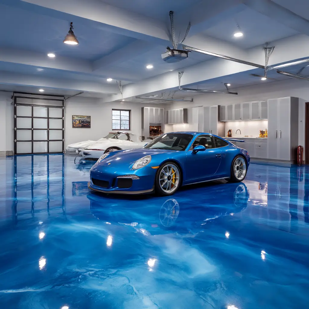 Blue Epoxy Flooring
