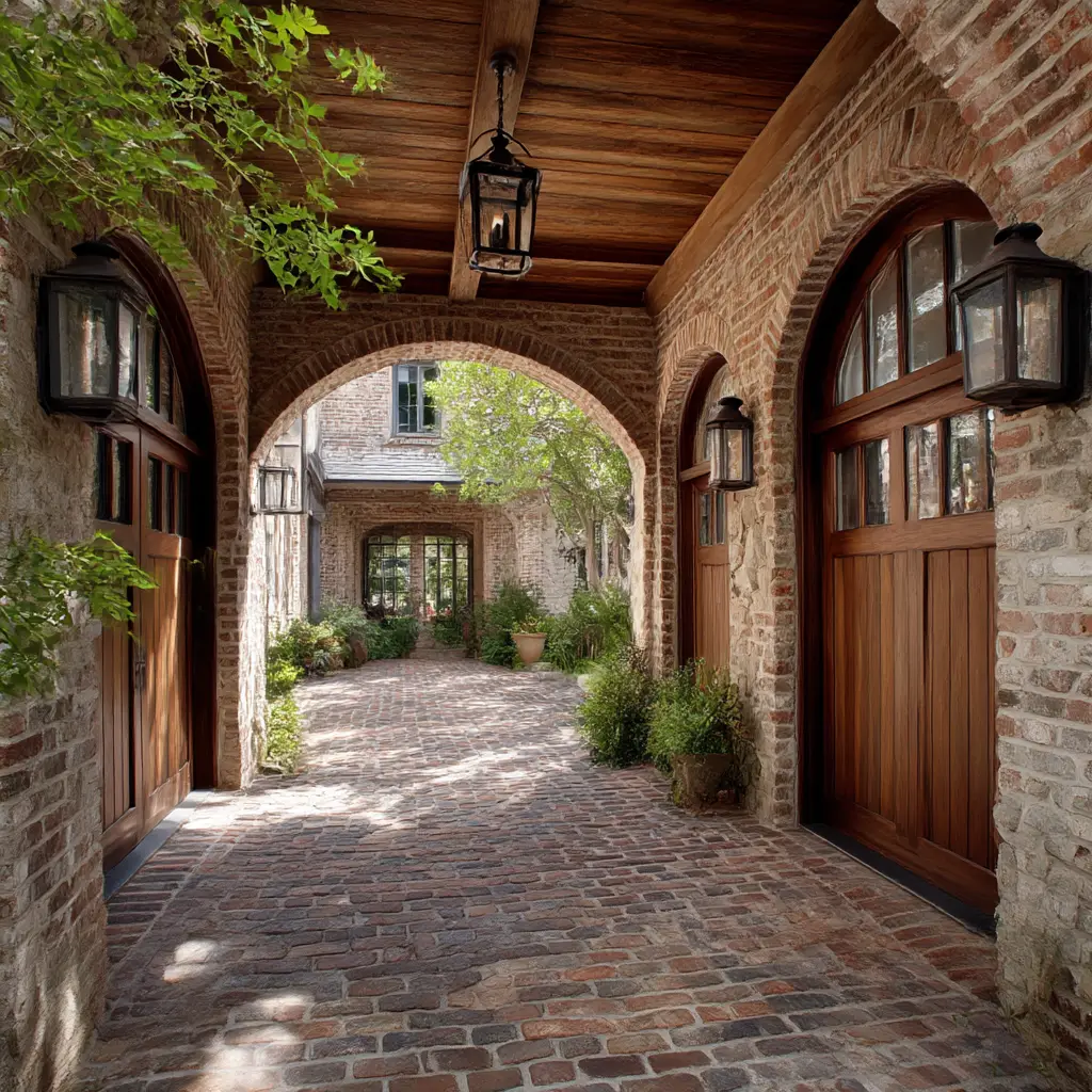 Breezeway with Brick Arches