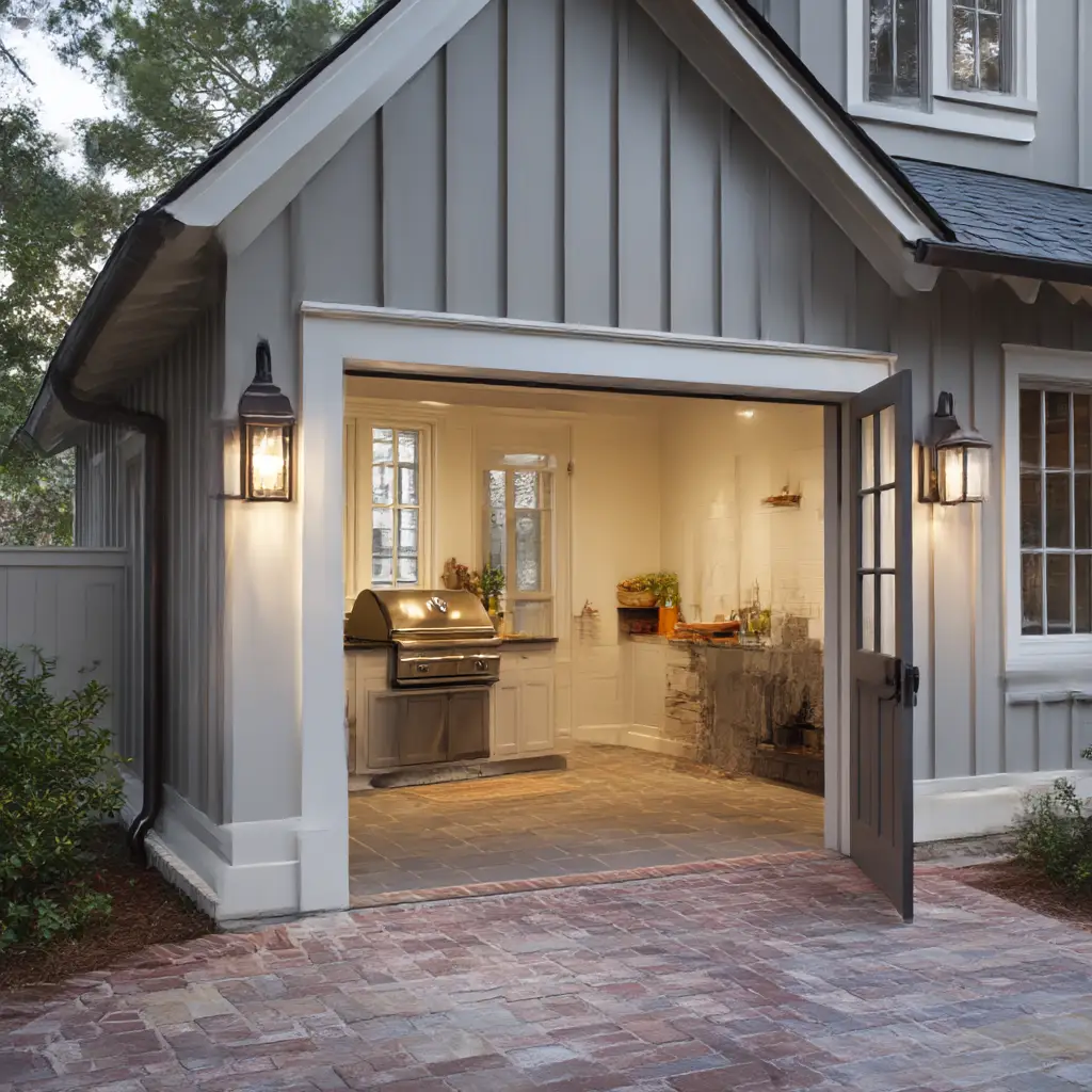 Breezeway with Outdoor Kitchen