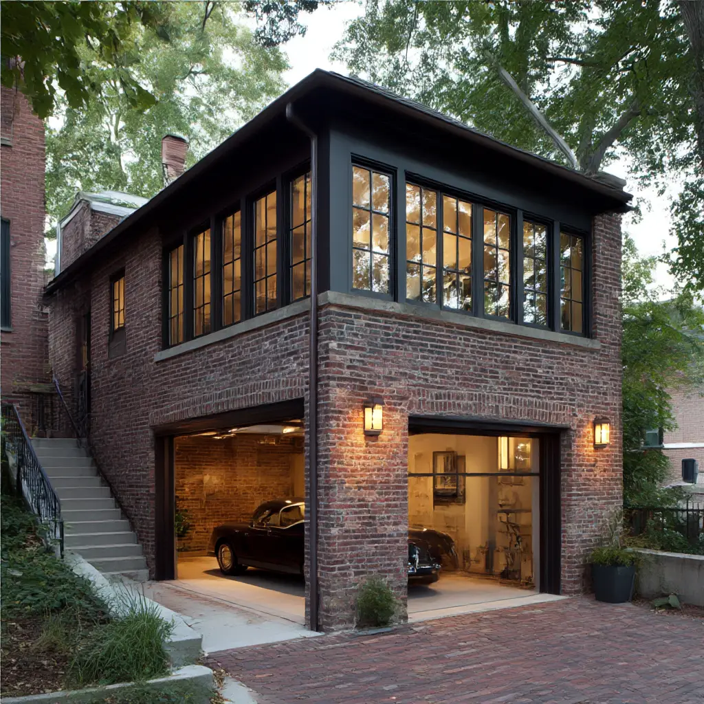 Brick Garage with Loft Space