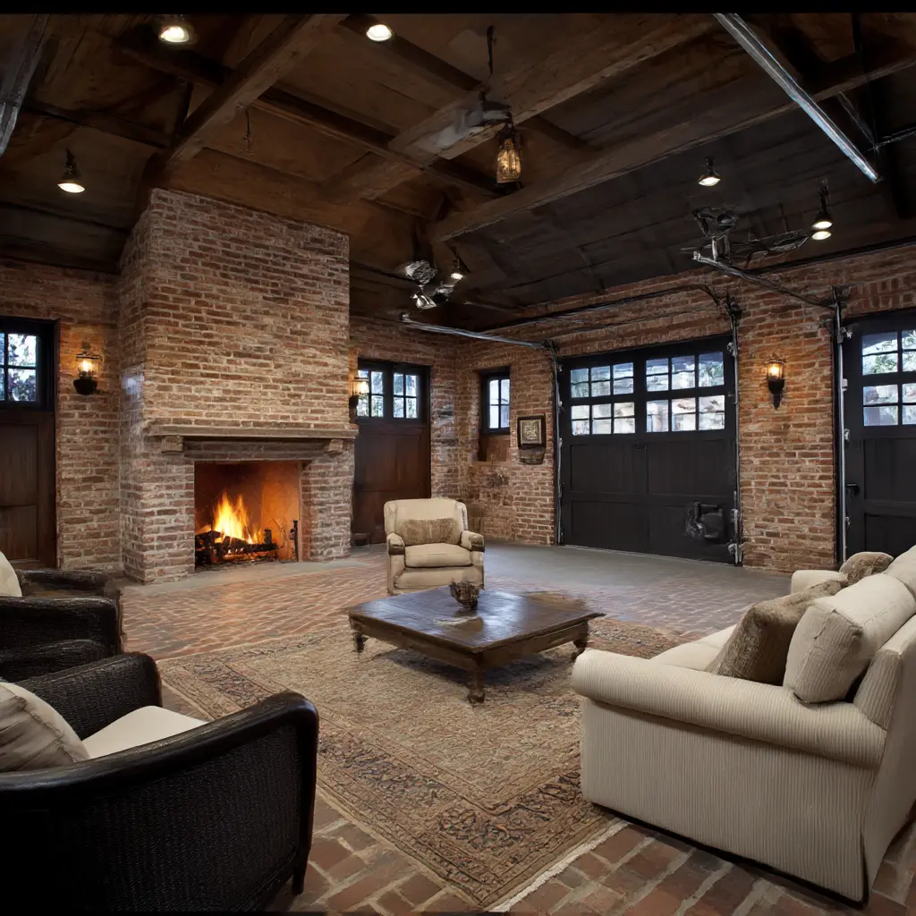 Brick or Wood Fireplace