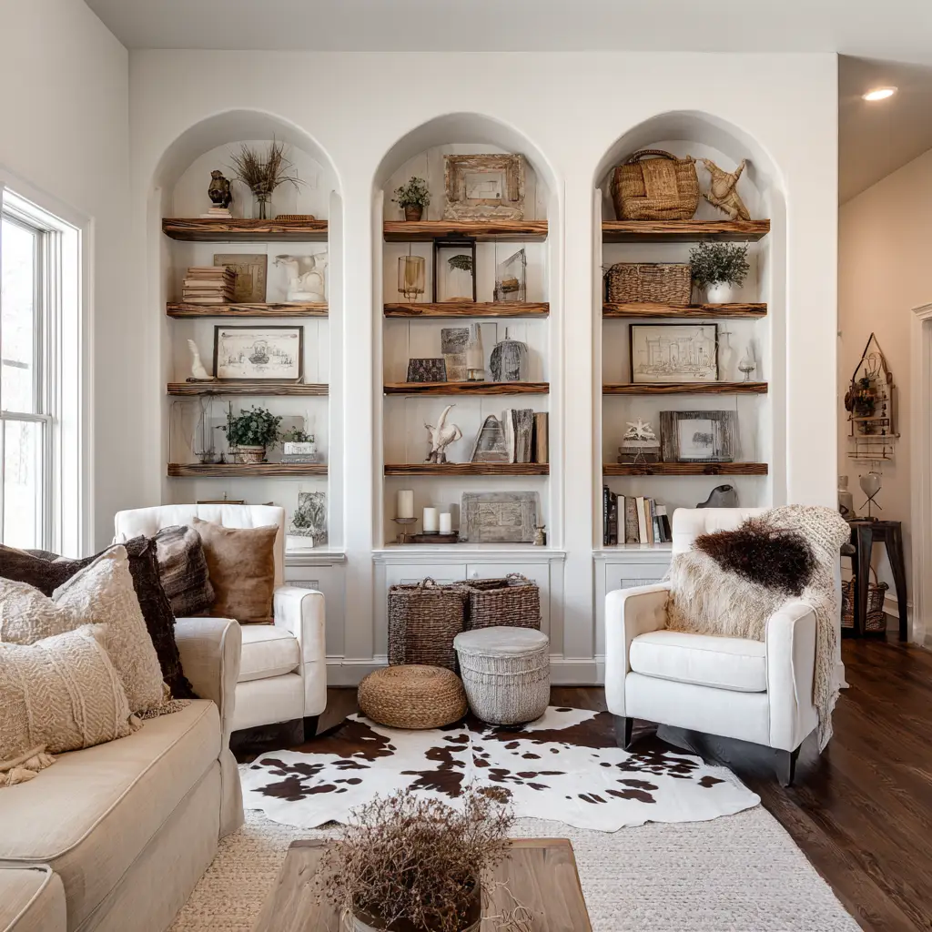 Built-In Shelves with Decor