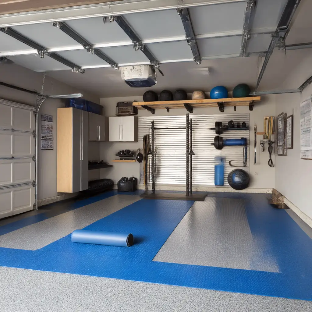 Ceiling Storage for Weights and Mats