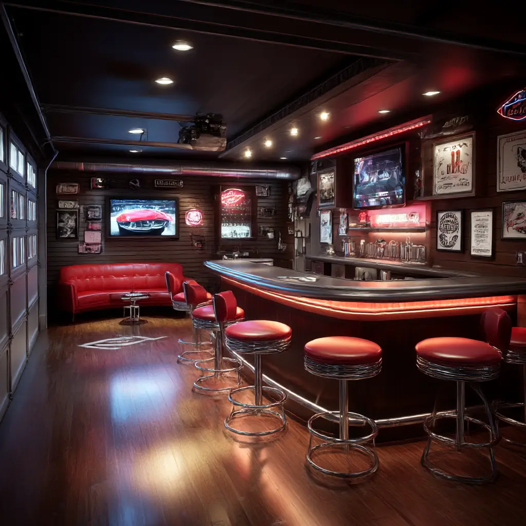 Classic Sports Bar Setup