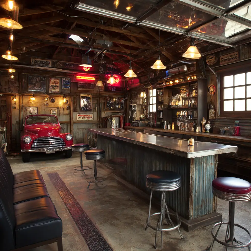 Classic pub-style bar