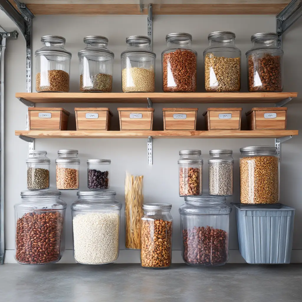 Clear jars and containers