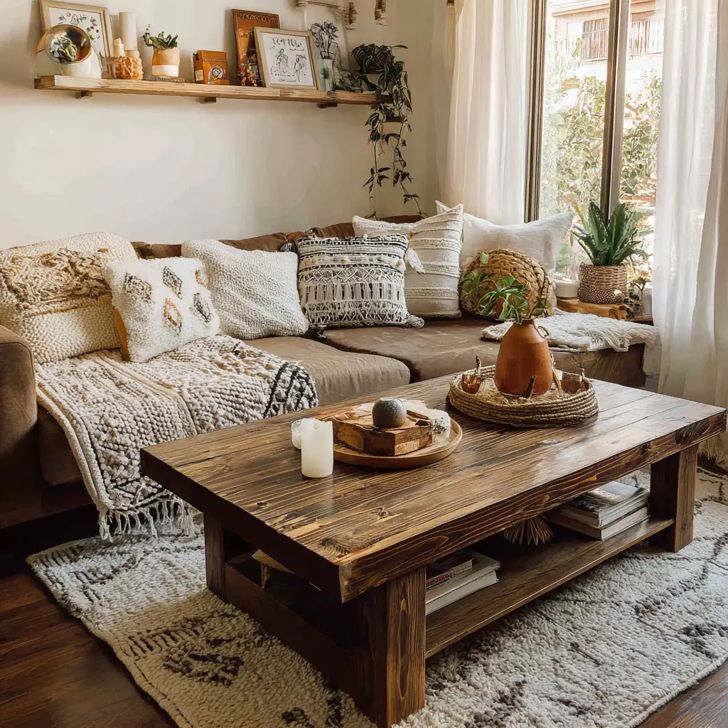 Coffee Table in Earthy Tones