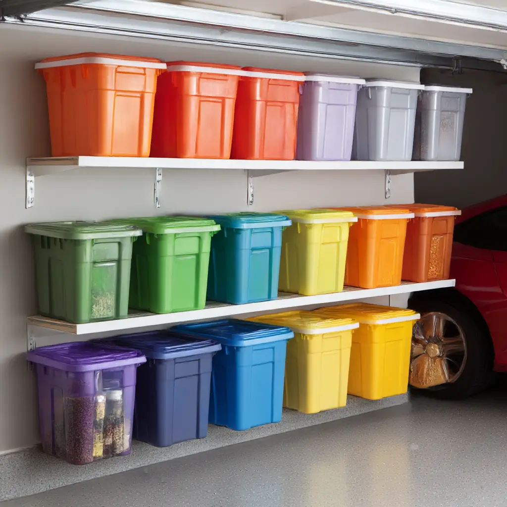 Color-Coded Storage Bins