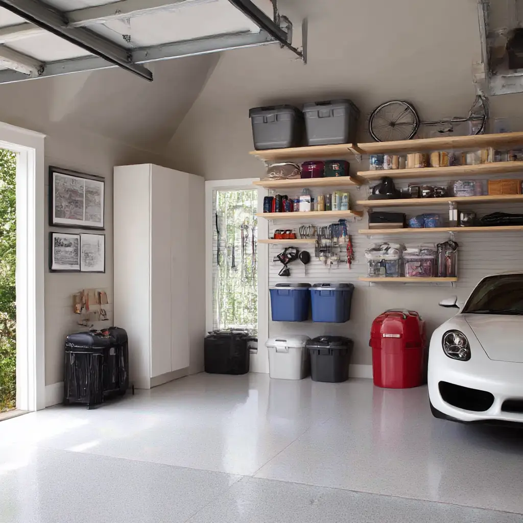 Compact Garage with Space-Saving Storage
