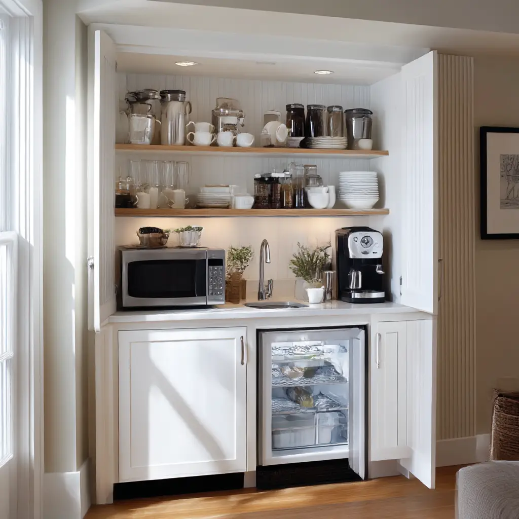 Compact kitchenette design