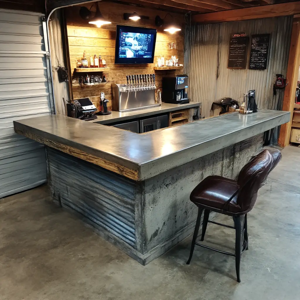 Concrete Countertop Bar
