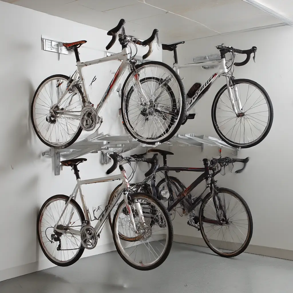 Corner bike racks