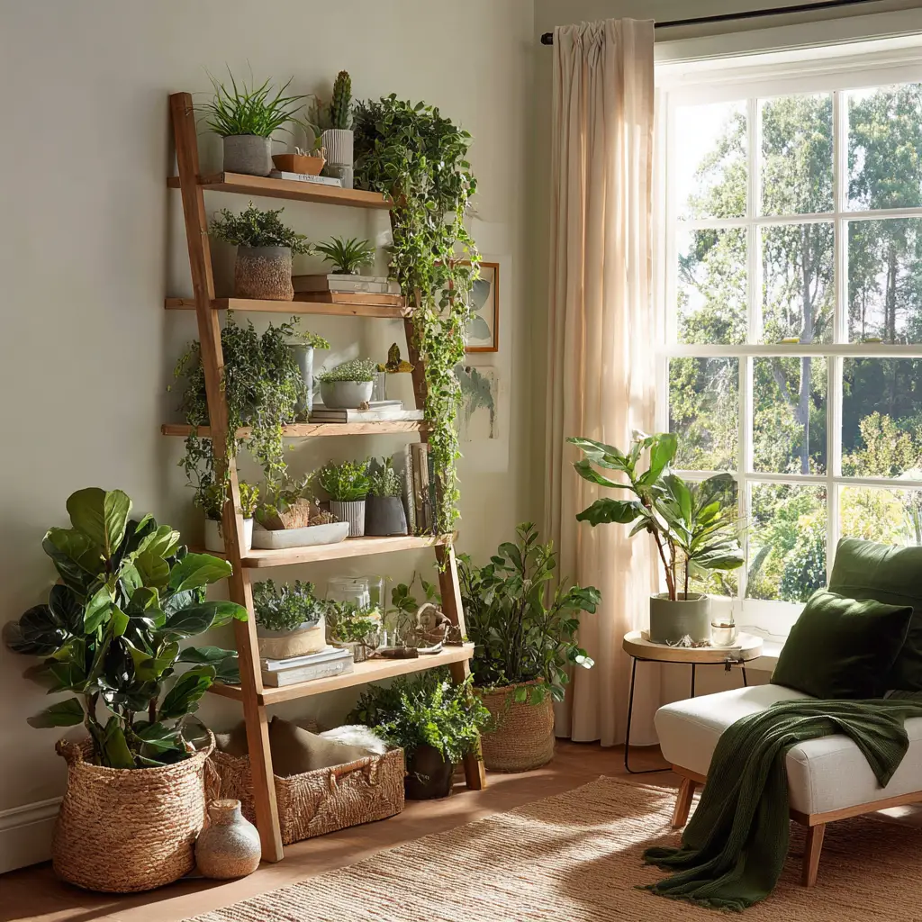Cozy Plant Ladder Display