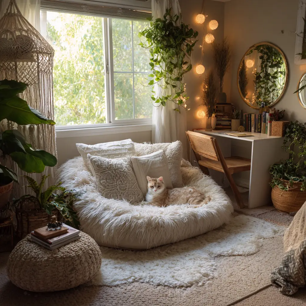 Cozy reading corner