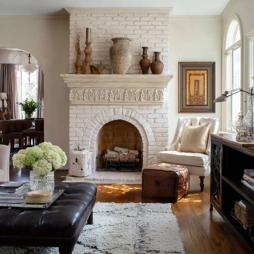 Create a fireplace focal point