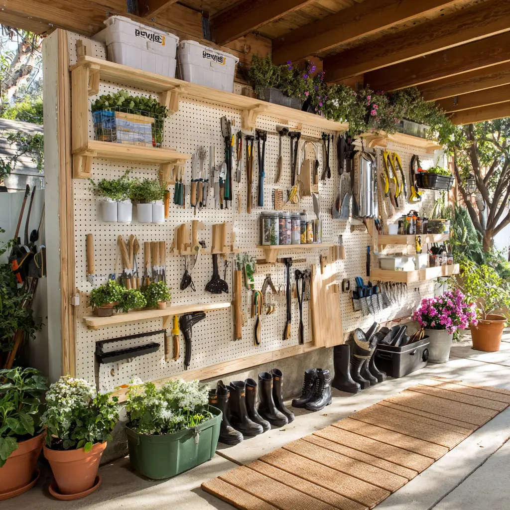 Create a garden tool wall