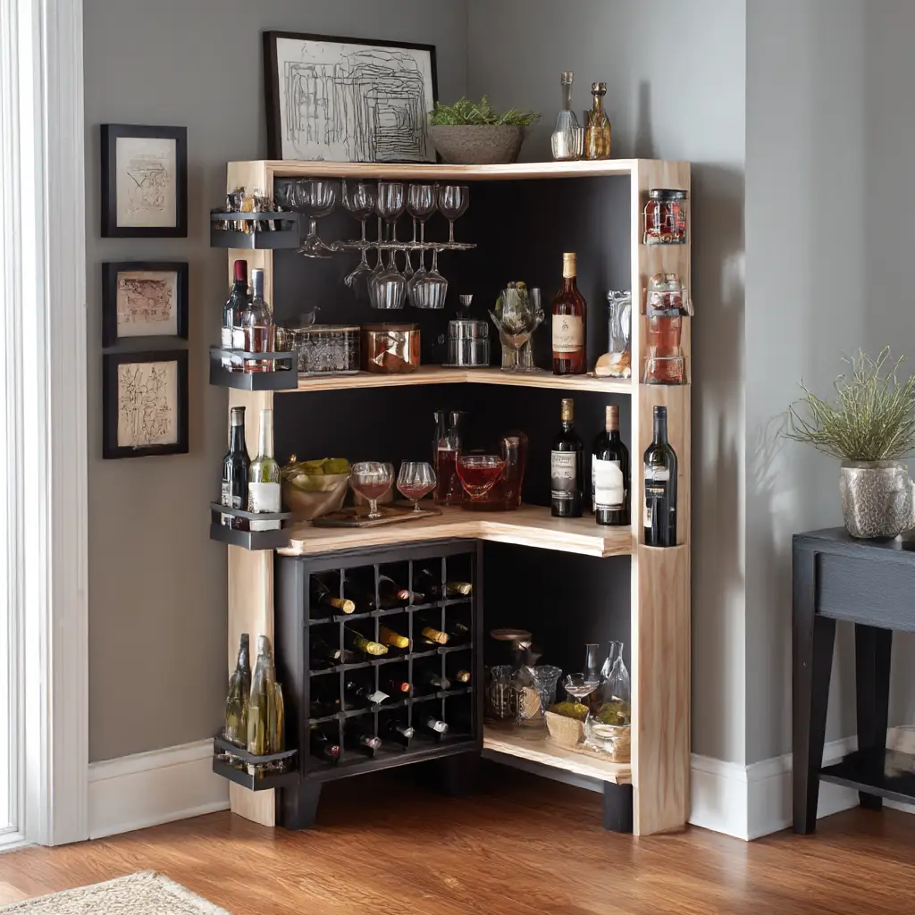 DIY Mini Bar Corner