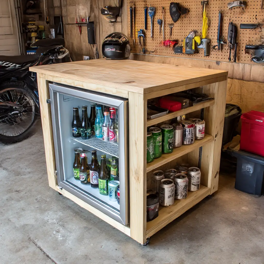 DIY Mini Fridge Stand