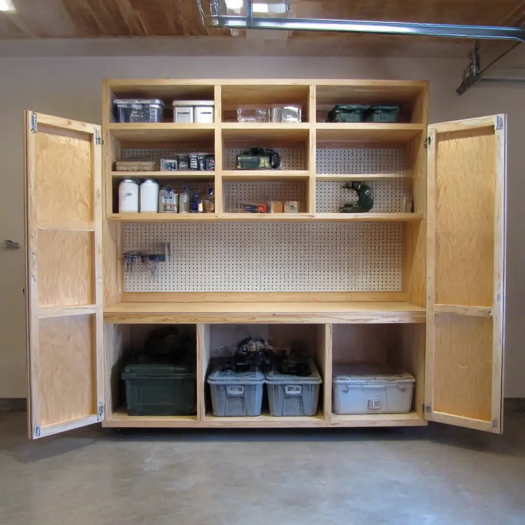 DIY cabinets with doors
