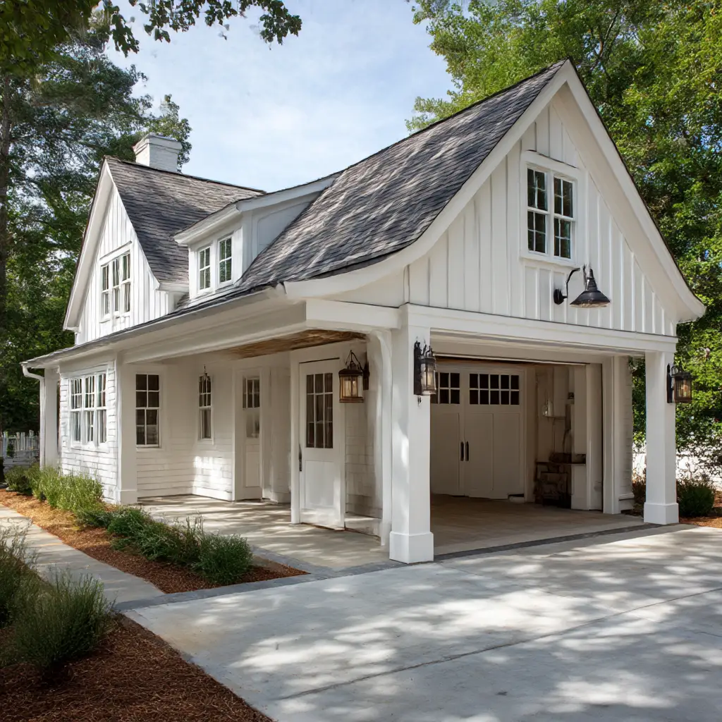 Detached Garage with Breezeway