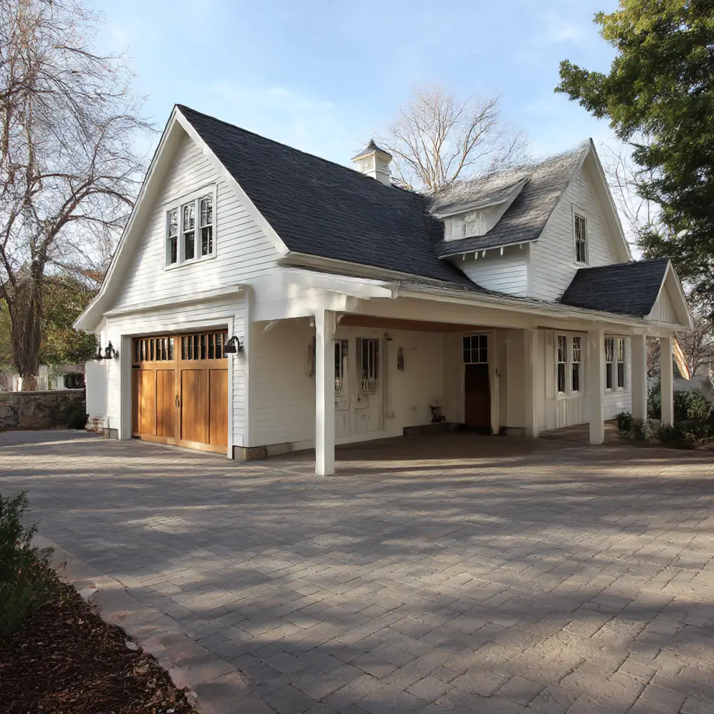 Detached Garage with Breezeway