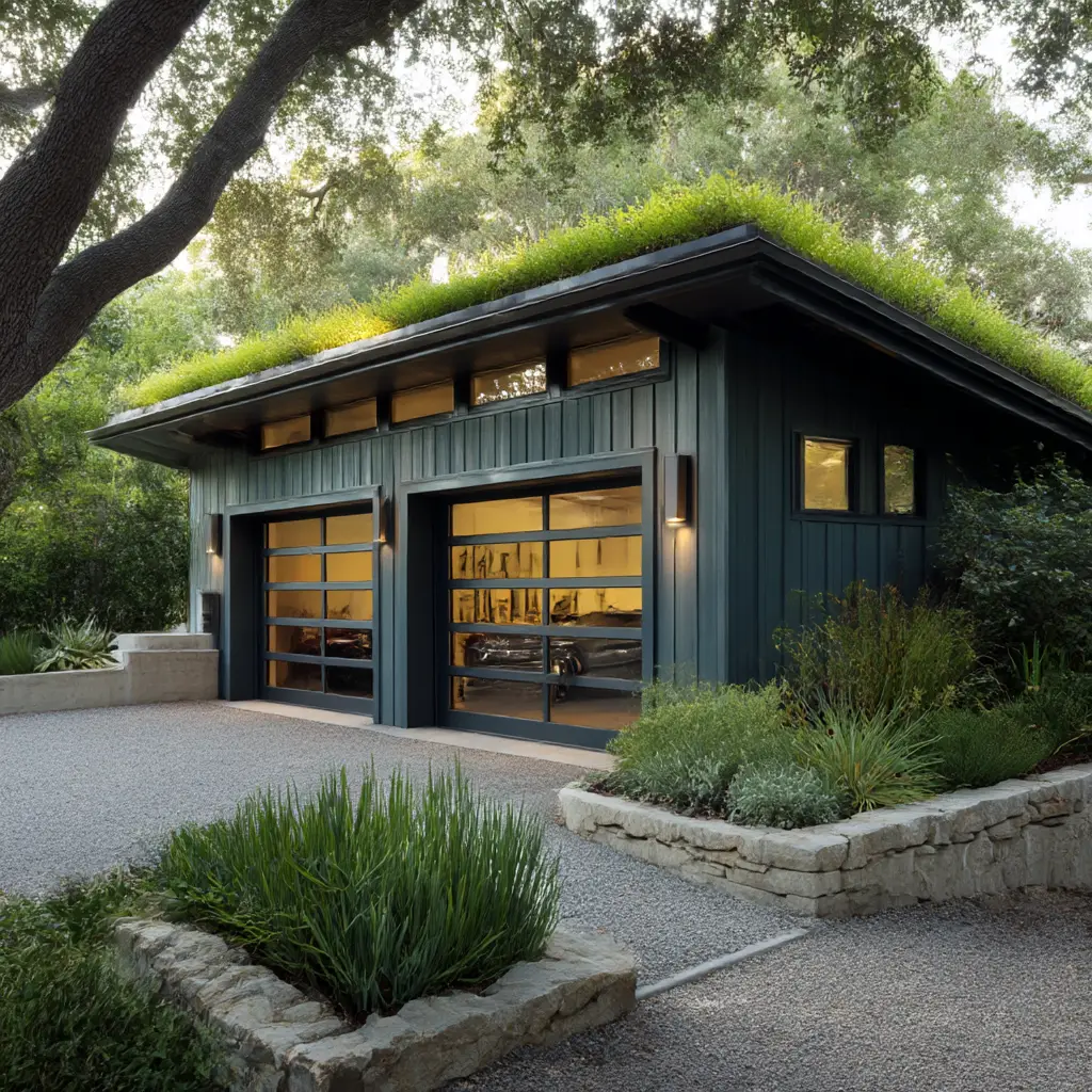 Detached Garage with Green Roof