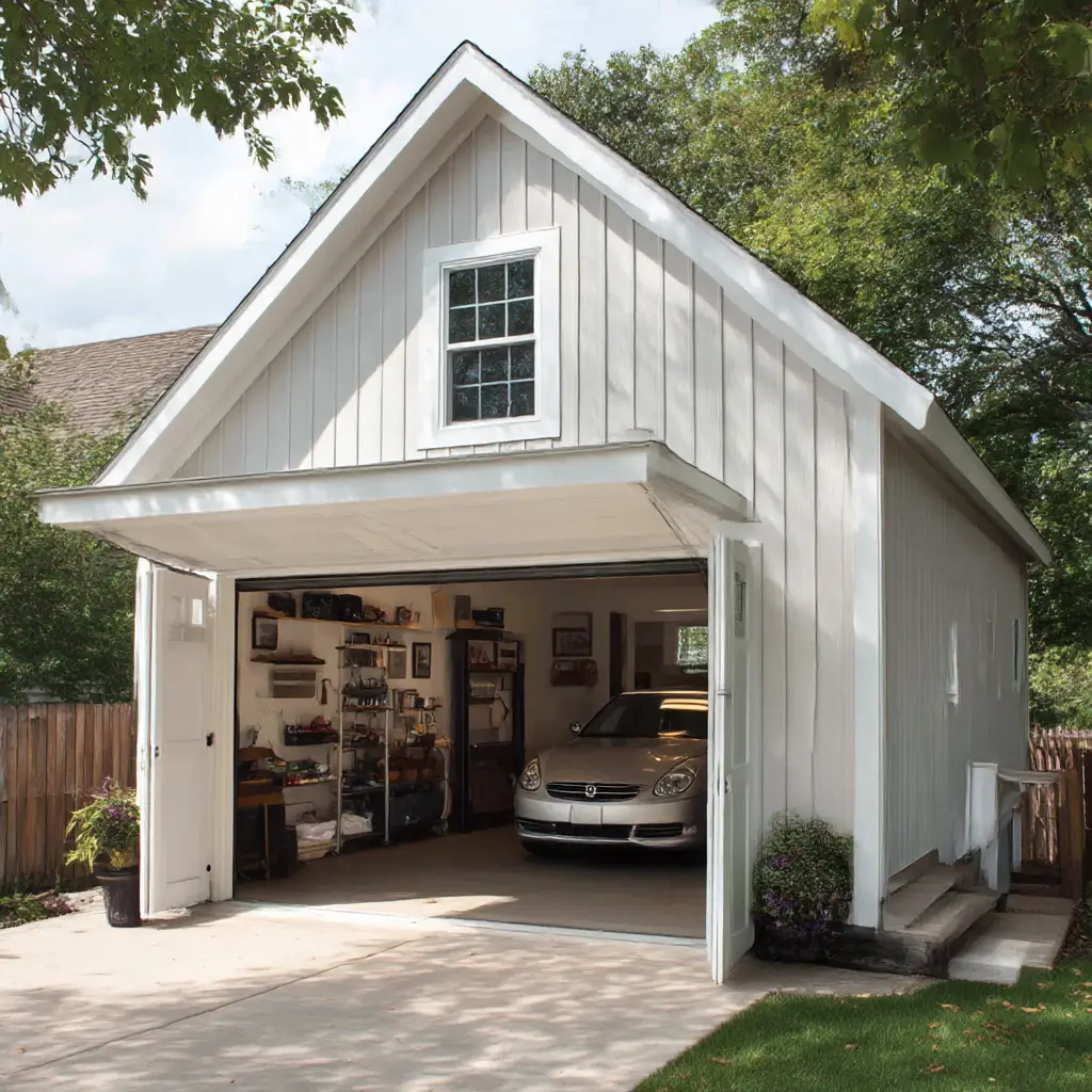 Detached Garage with Hidden Storage