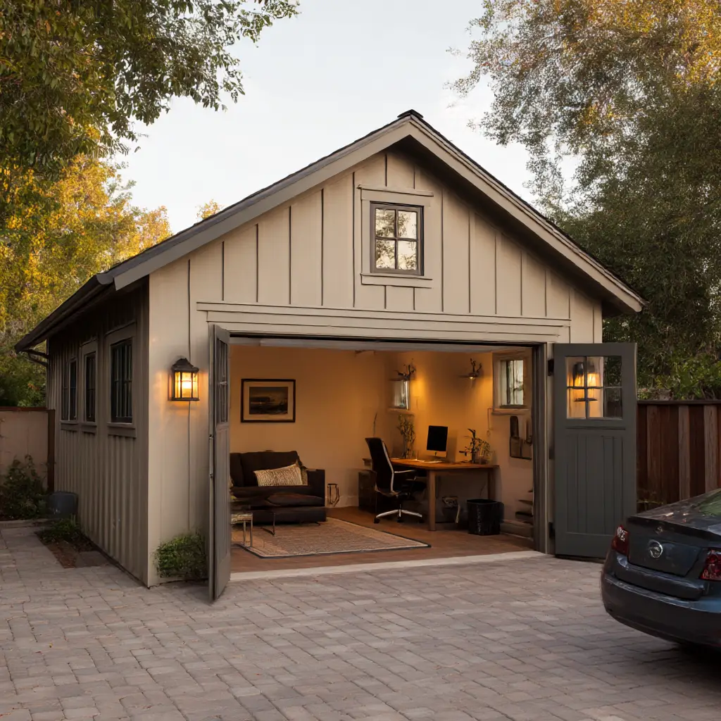 Detached Garage with Home Office