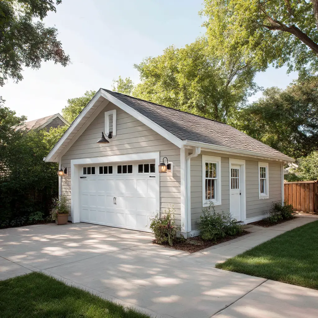 Detached Garage with Outdoor Storage Add-On