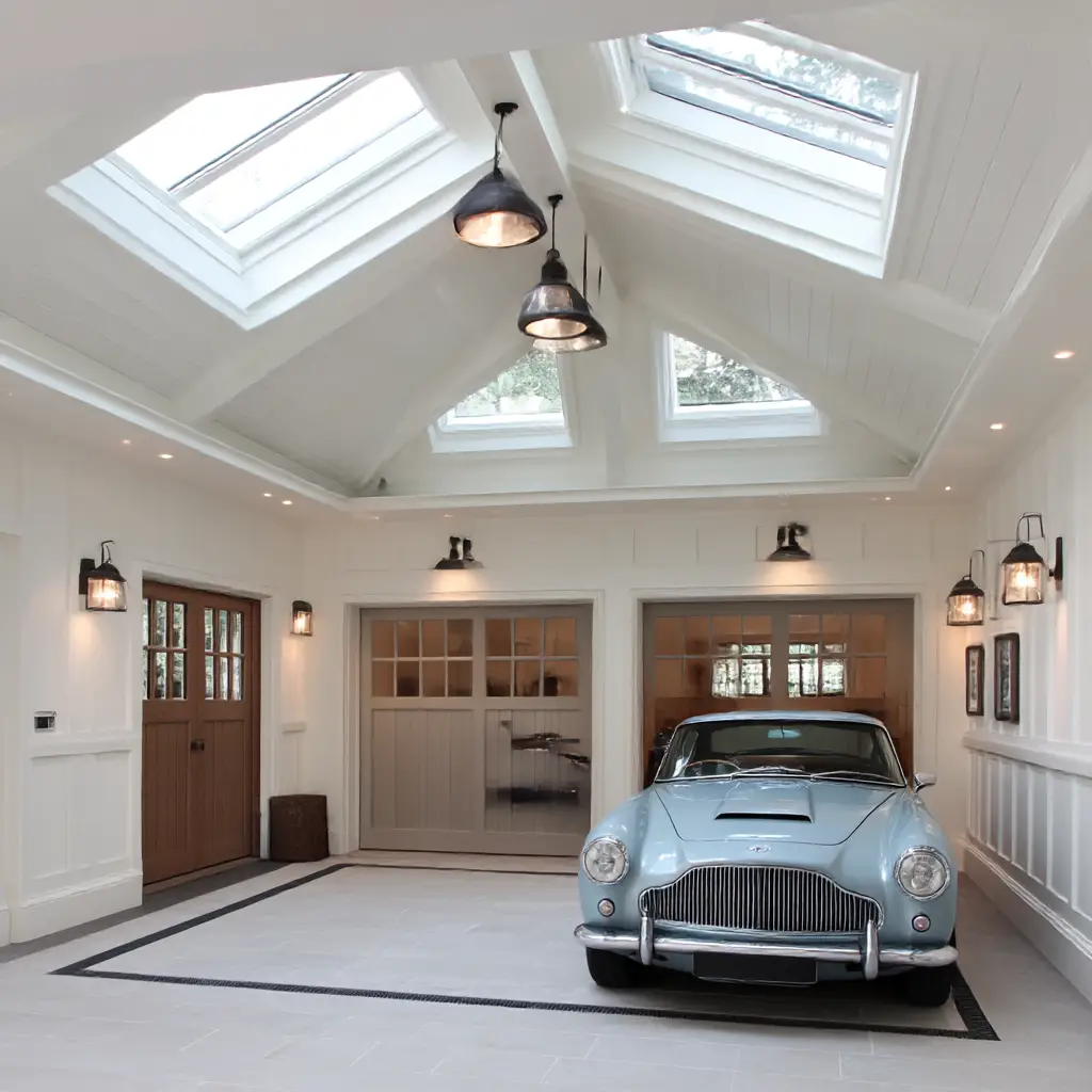 Detached Garage with Skylights