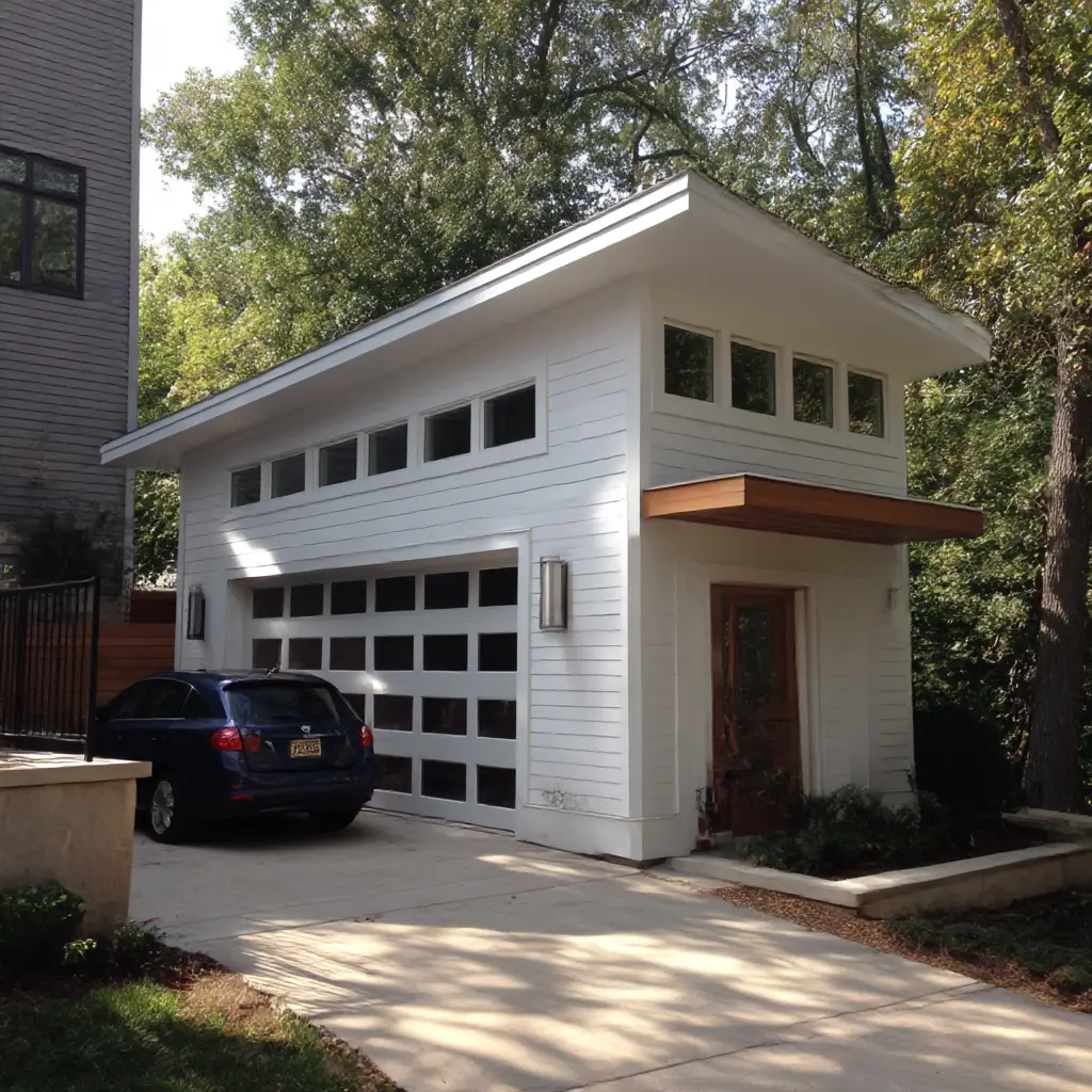 Detached Garage with Sloped Roof