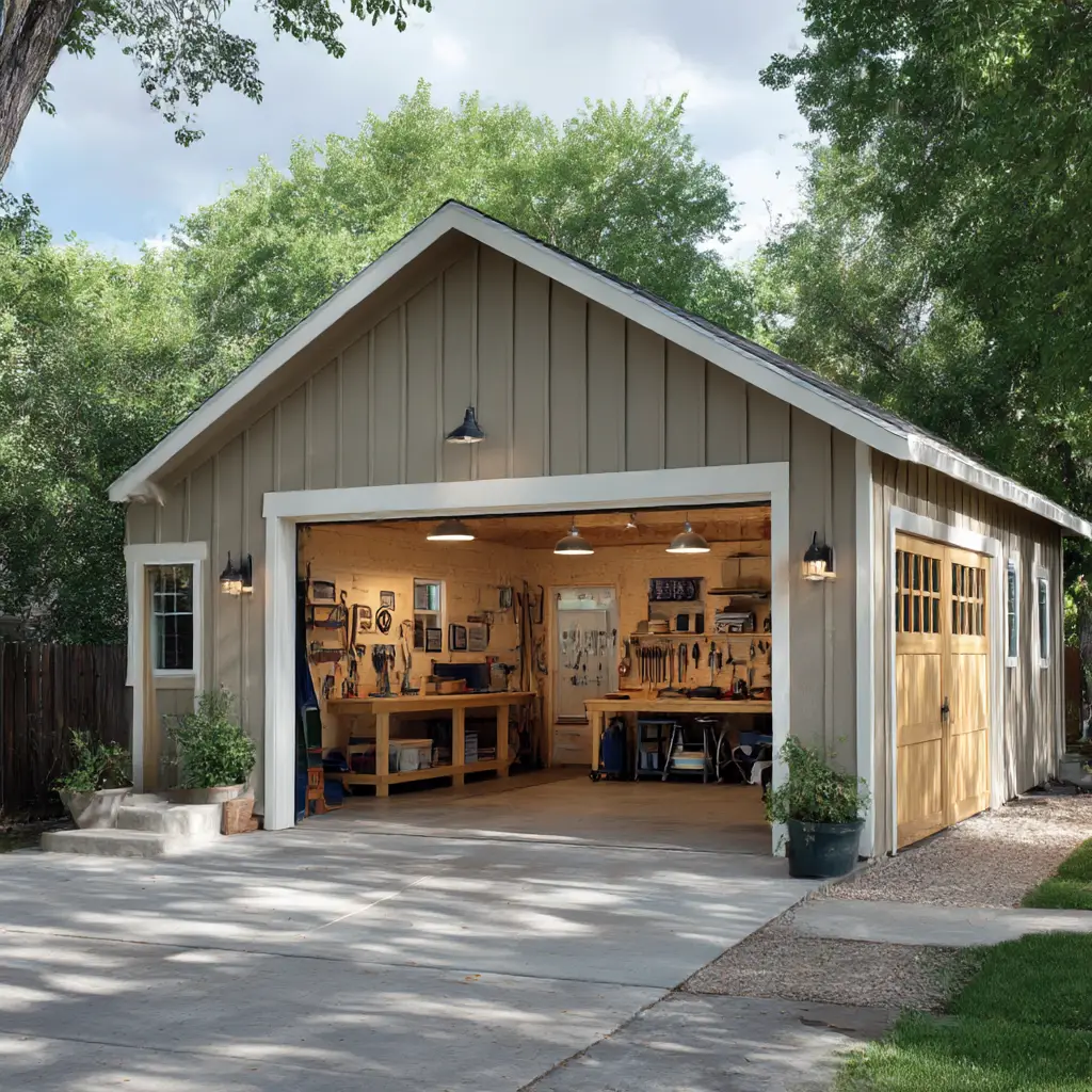 Detached Garage with Workshop