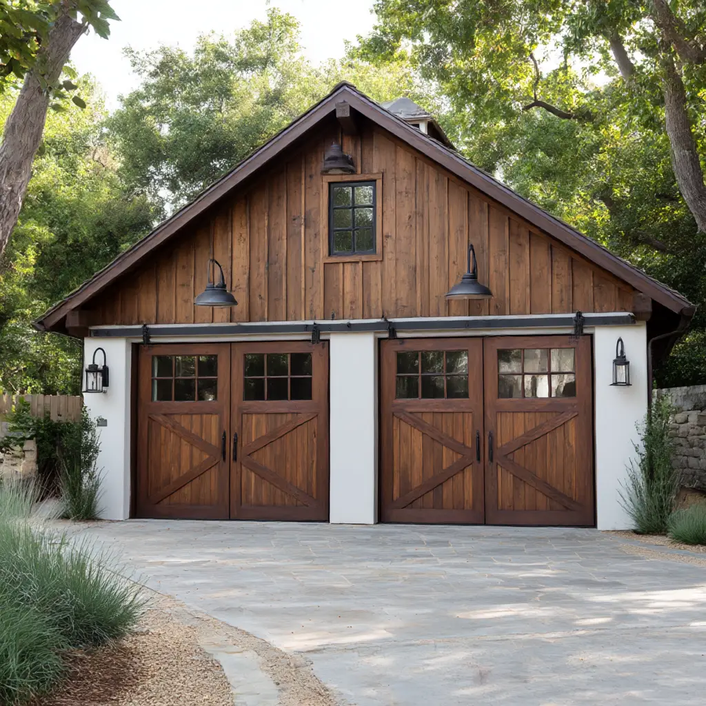Double Barn-Style Solid Doors
