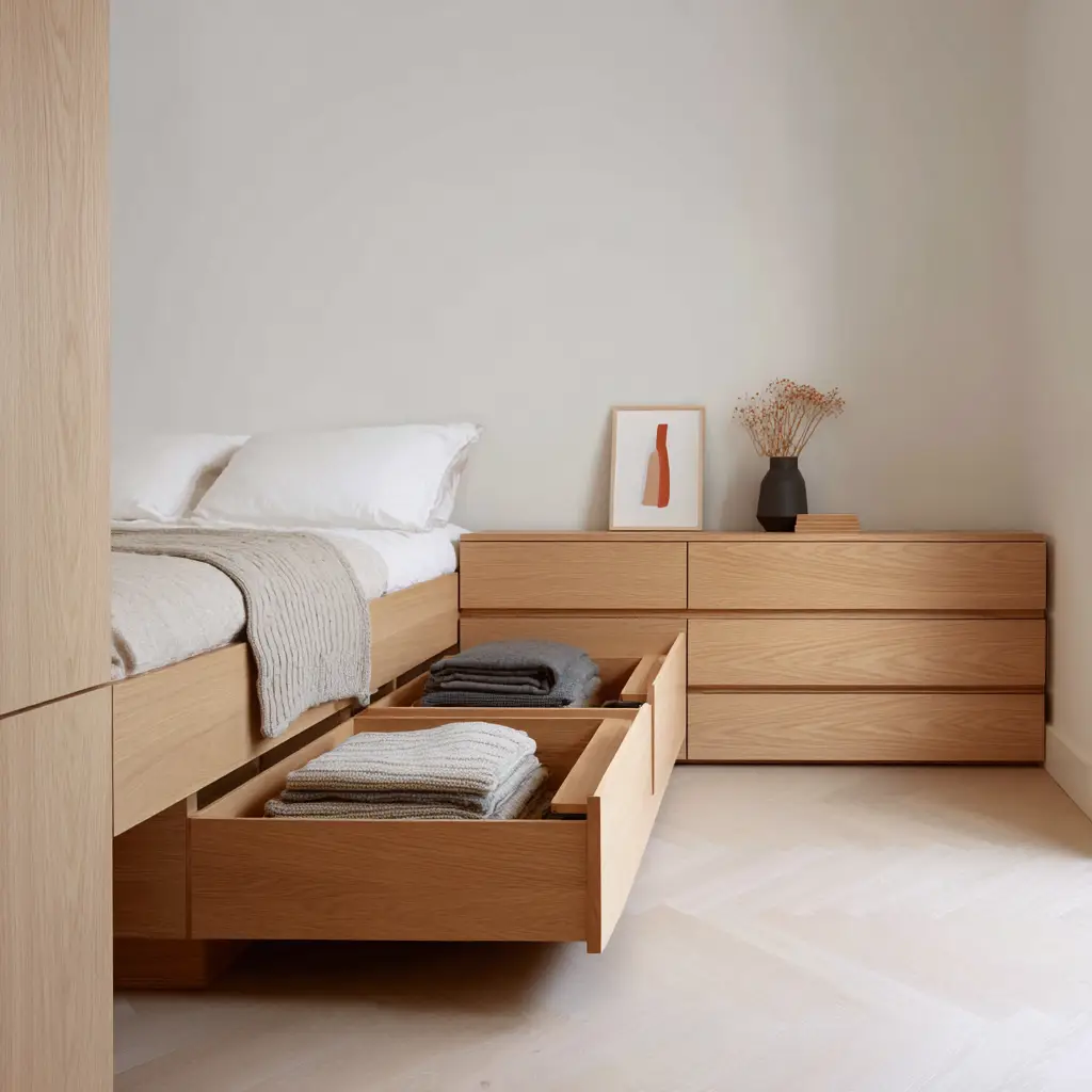 Dresser with hidden drawers