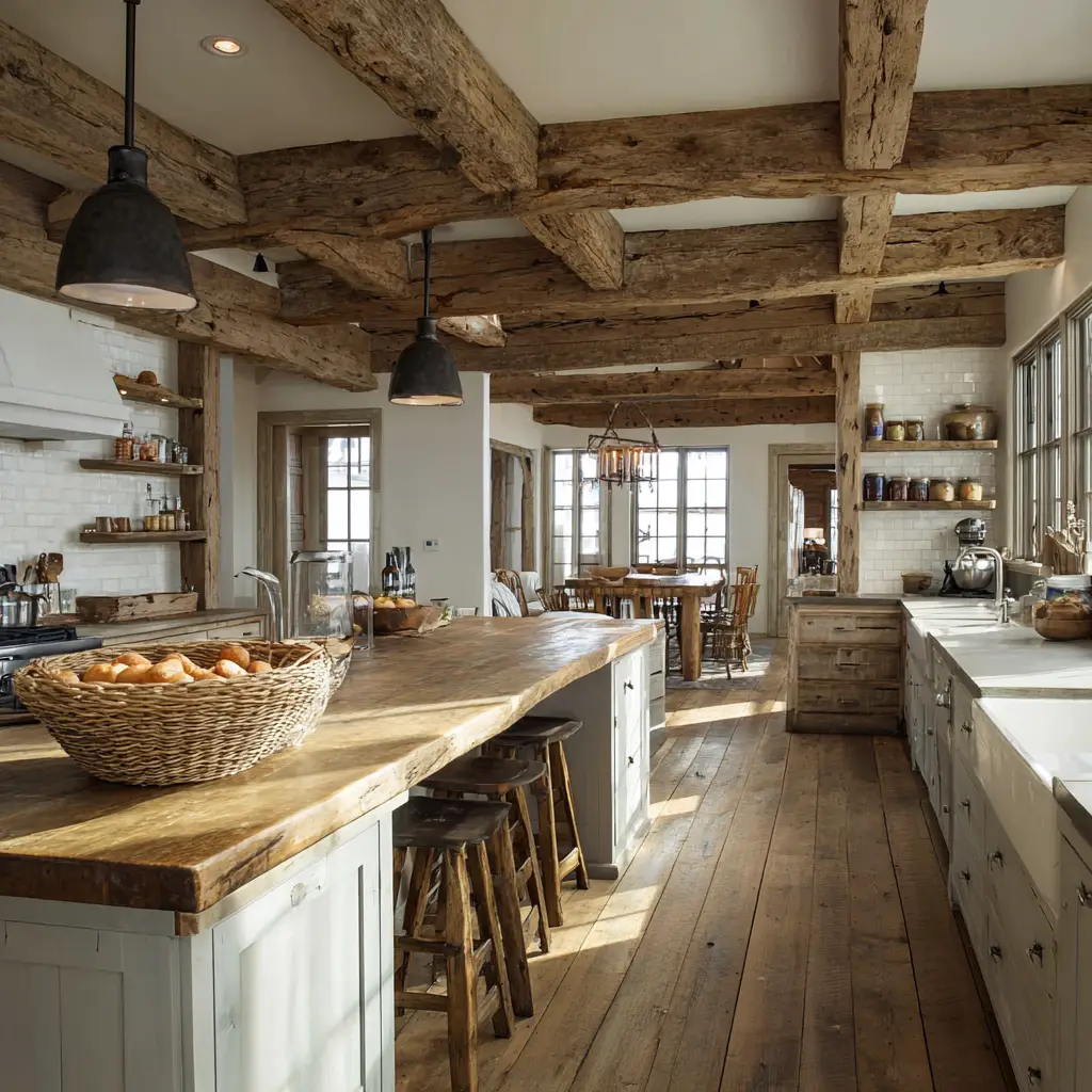 Exposed Wooden Beams