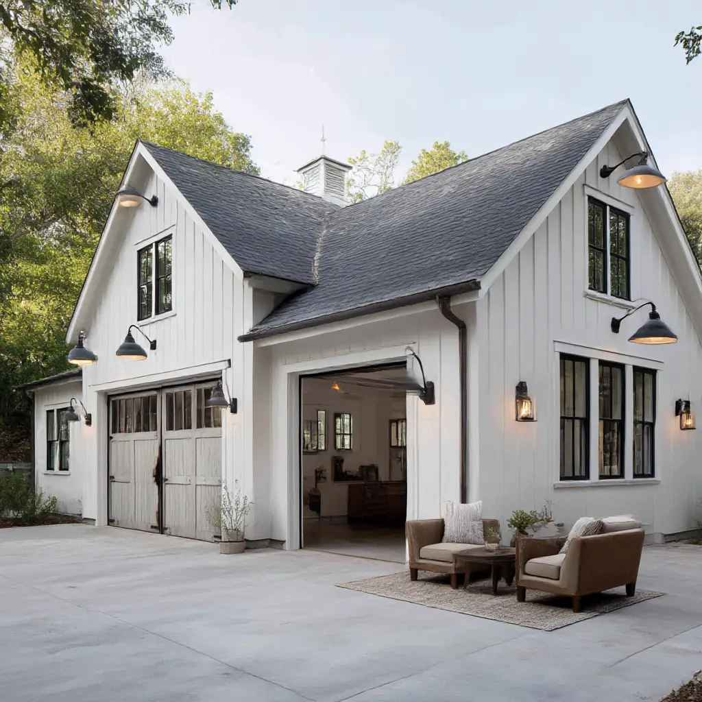 Farmhouse-Inspired Garage