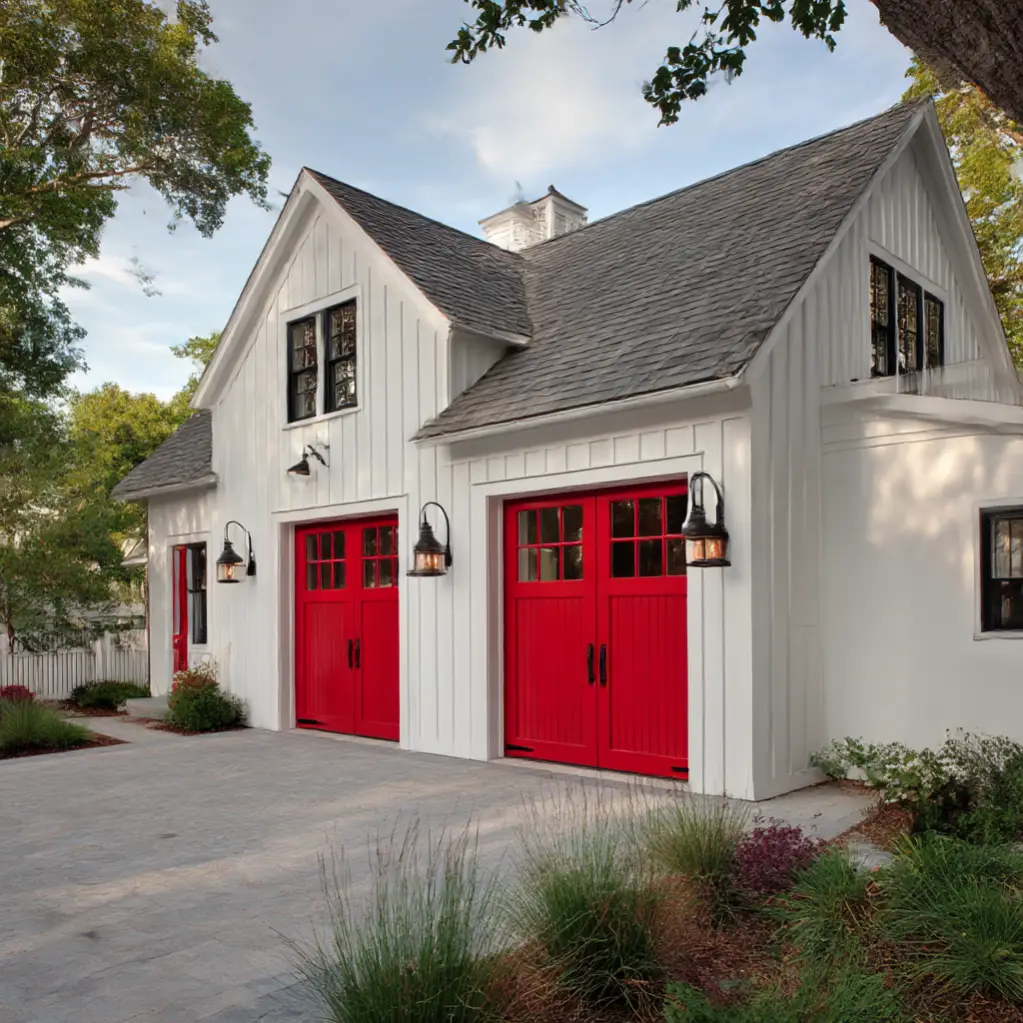 Farmhouse Red Doors