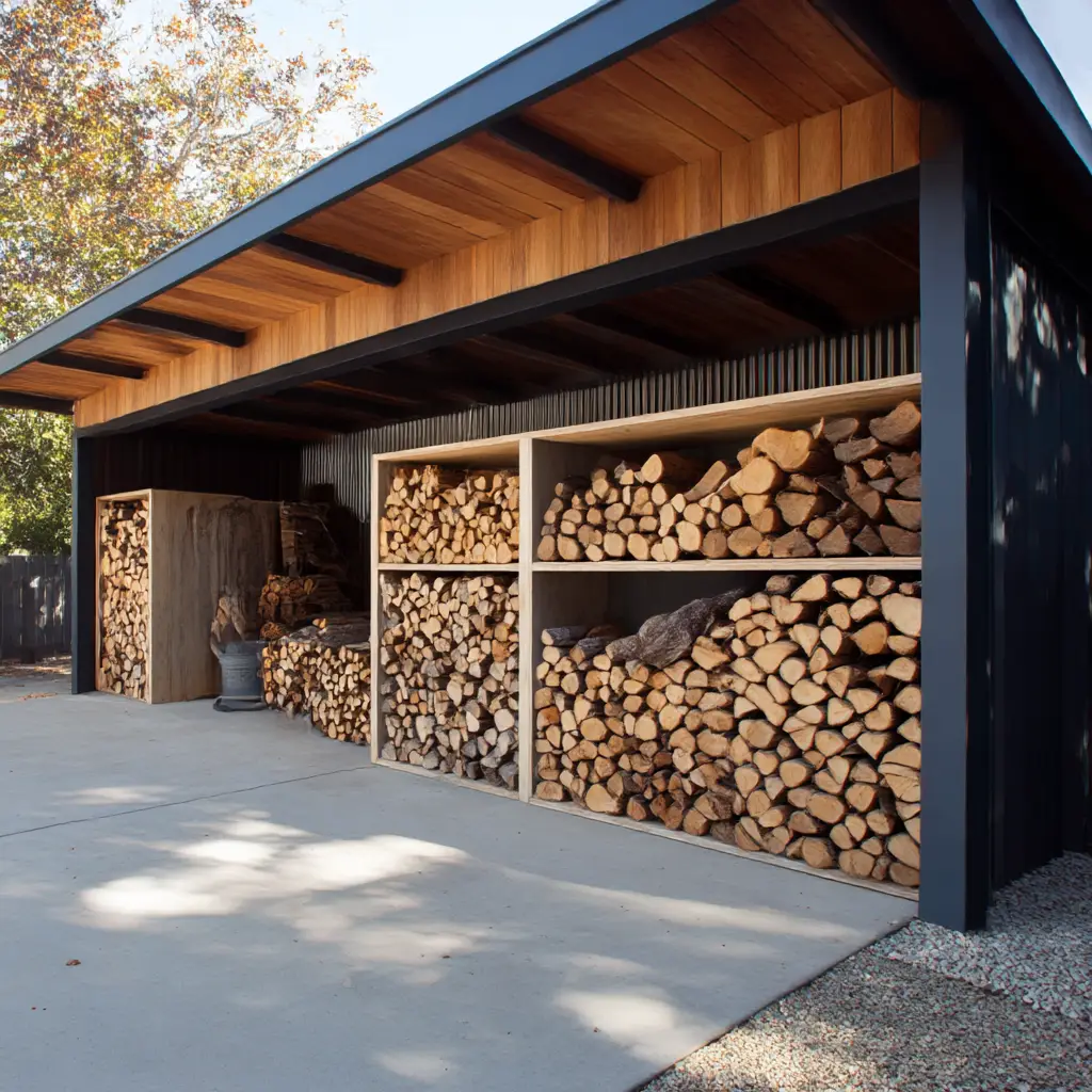 Firewood Storage Feature