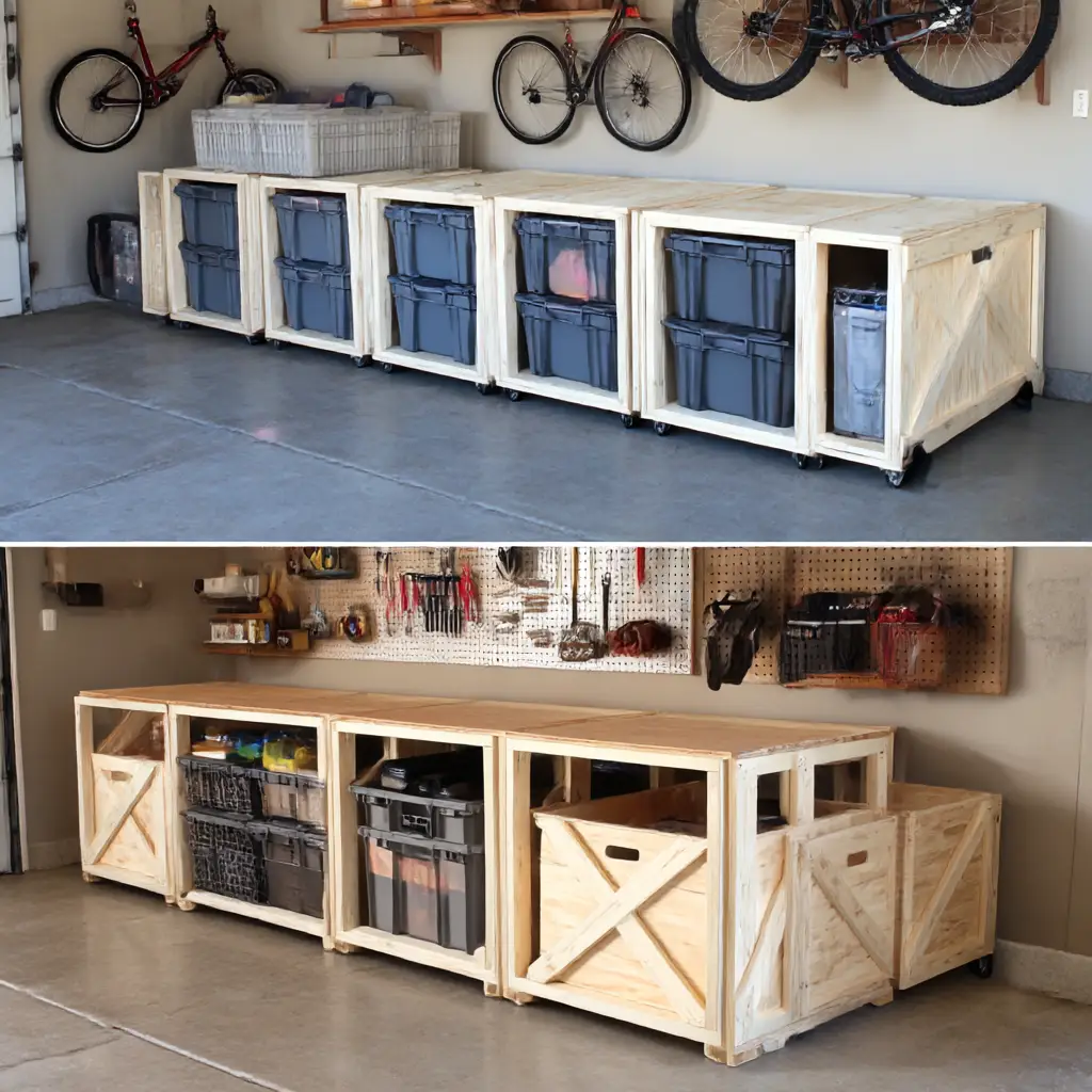 Foldable storage crates