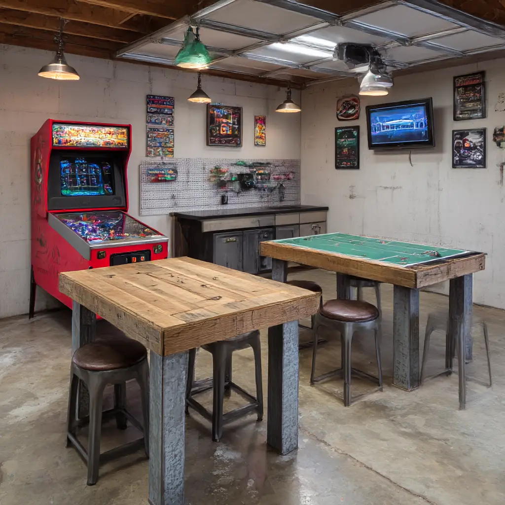 Game Zone with DIY Tables
