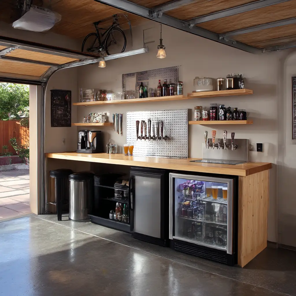 Garage Bar with Kegerator