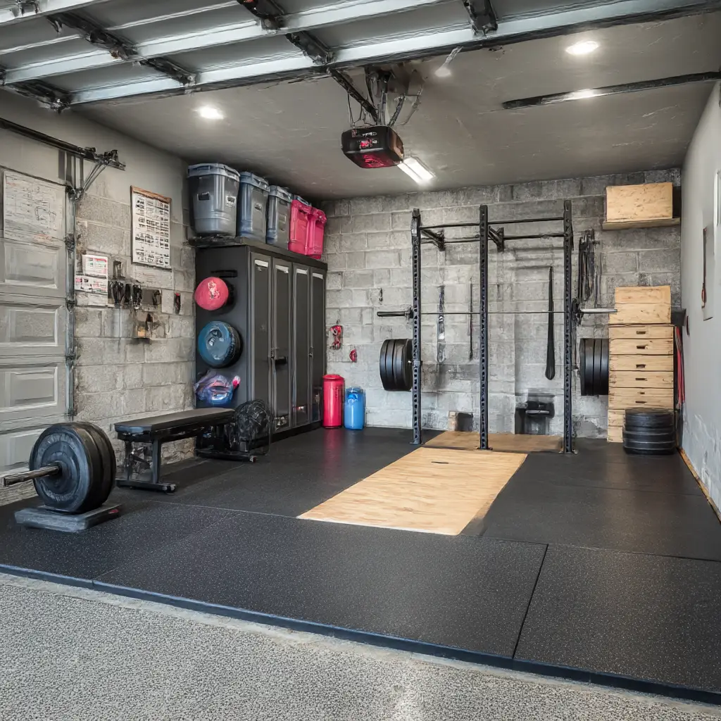 Garage Gym with Storage Zone