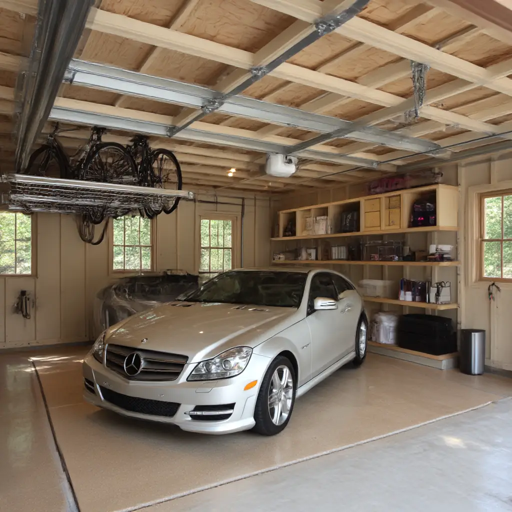 Garage with Ceiling Storage