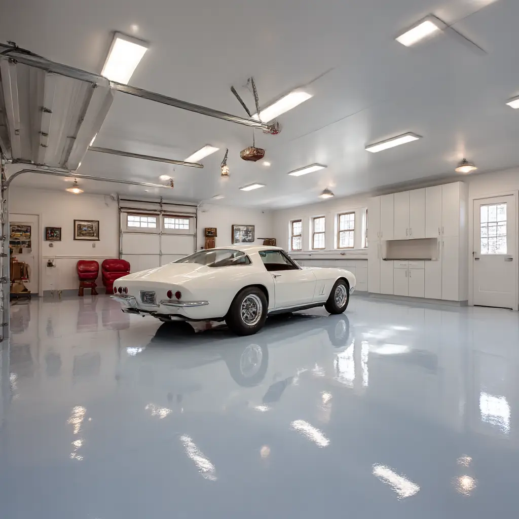 Garage with Epoxy Flooring