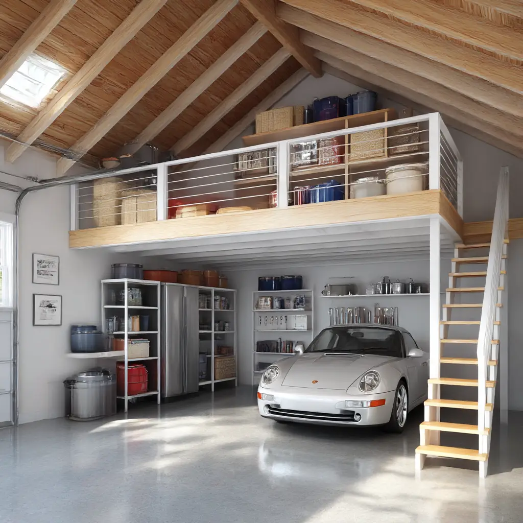 Garage with Loft Storage