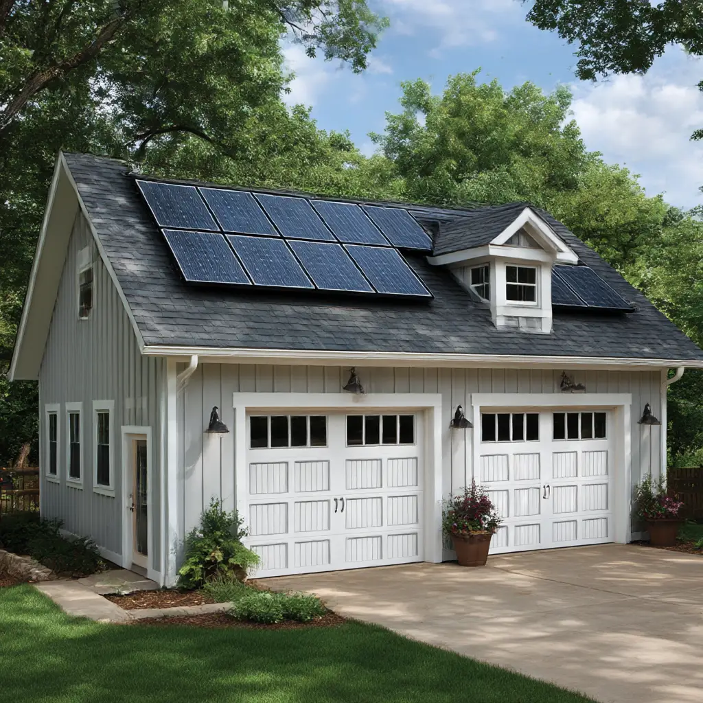 Garage with Solar Panels