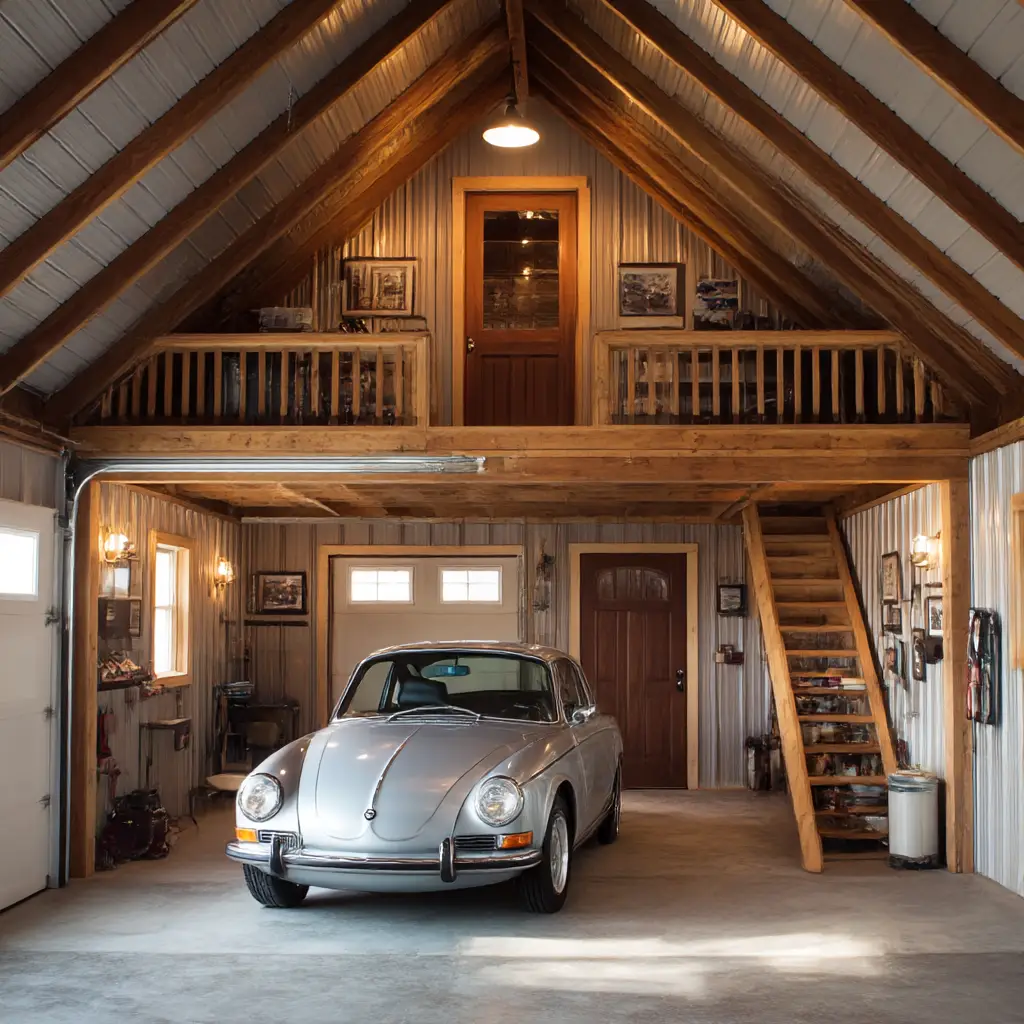 Garage with loft