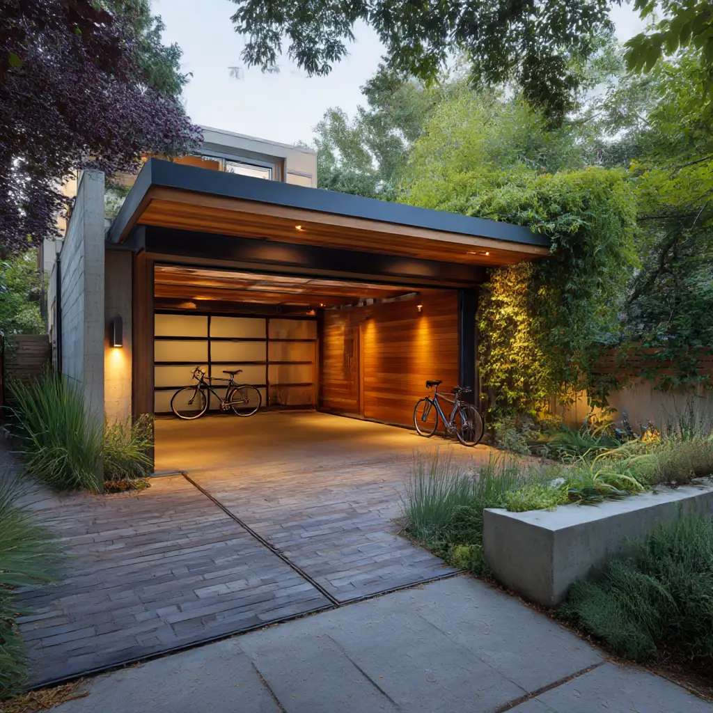 Garden-Integrated Garage