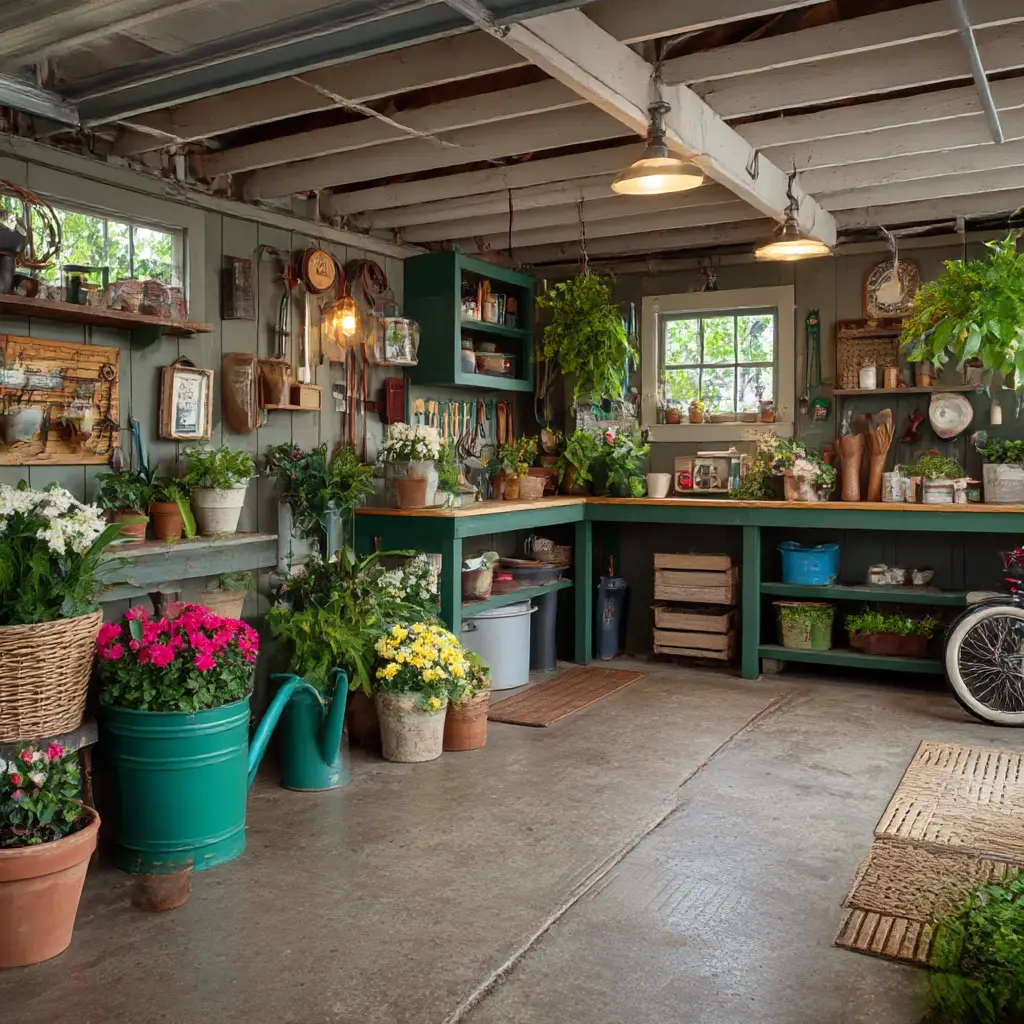 Garden-Themed Garage