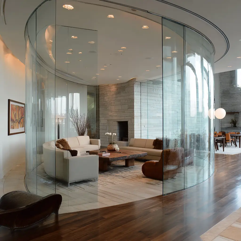 Glass Curved Divider